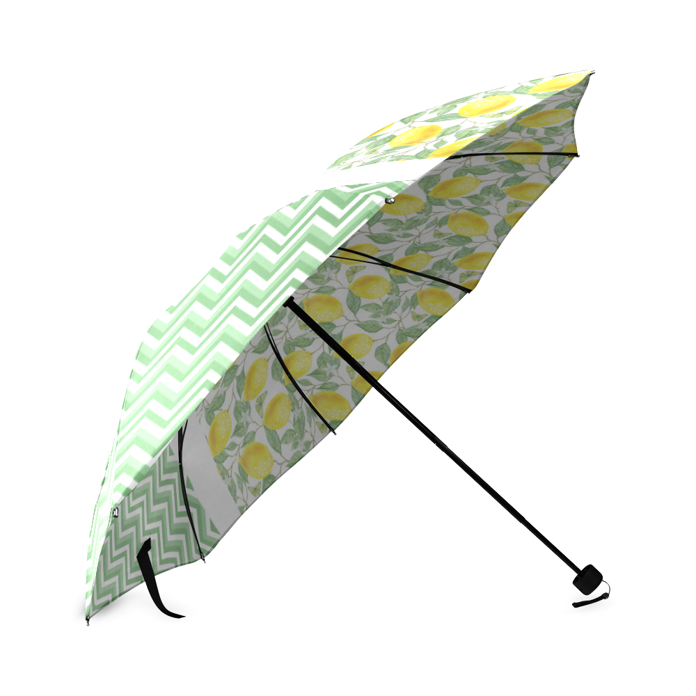 Lemons With Chevron Foldable Umbrella (Model U01)