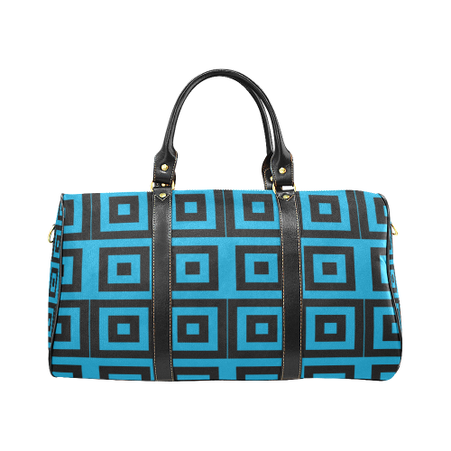 Blue-Black Pattern New Waterproof Travel Bag/Small (Model 1639)