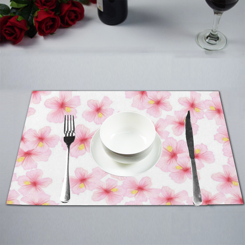 Pink Flowers Placemat 12’’ x 18’’ (Set of 4)