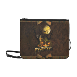 Halloween pumpkin Slim Clutch Bag (Model 1668)