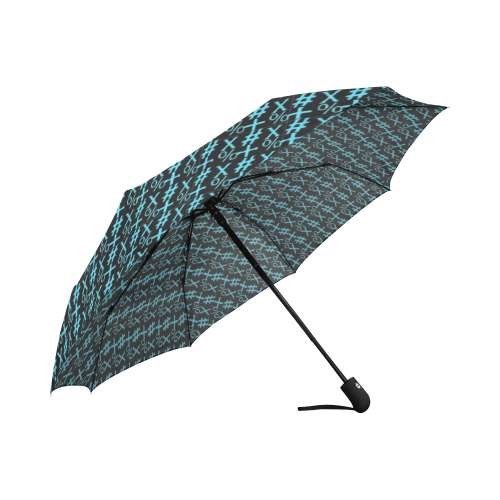 NUMBERS Collection Symbols Teal/Black Auto-Foldable Umbrella (Model U04)