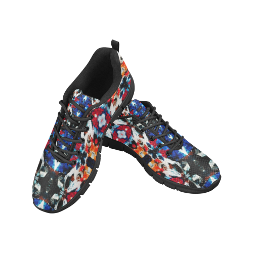 abstract pattern Men's Breathable Running Shoes (Model 055)