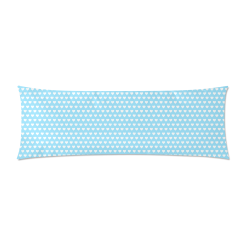 Baby Blue Hearts Custom Zippered Pillow Case 21"x60"(Two Sides)