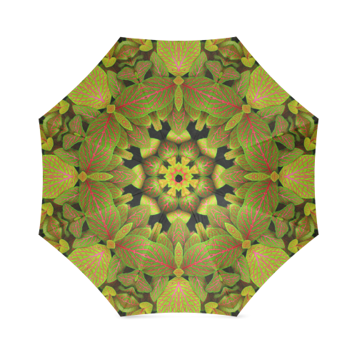 kal16_redgreen_leaves Foldable Umbrella (Model U01)