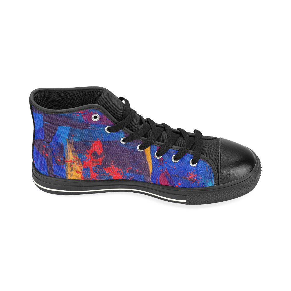 oil_l High Top Canvas Shoes for Kid (Model 017)
