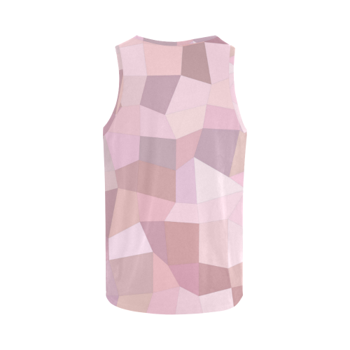 Pastel Pink Mosaic All Over Print Tank Top for Women (Model T43)