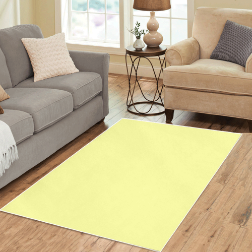 color canary yellow Area Rug 5'3''x4'