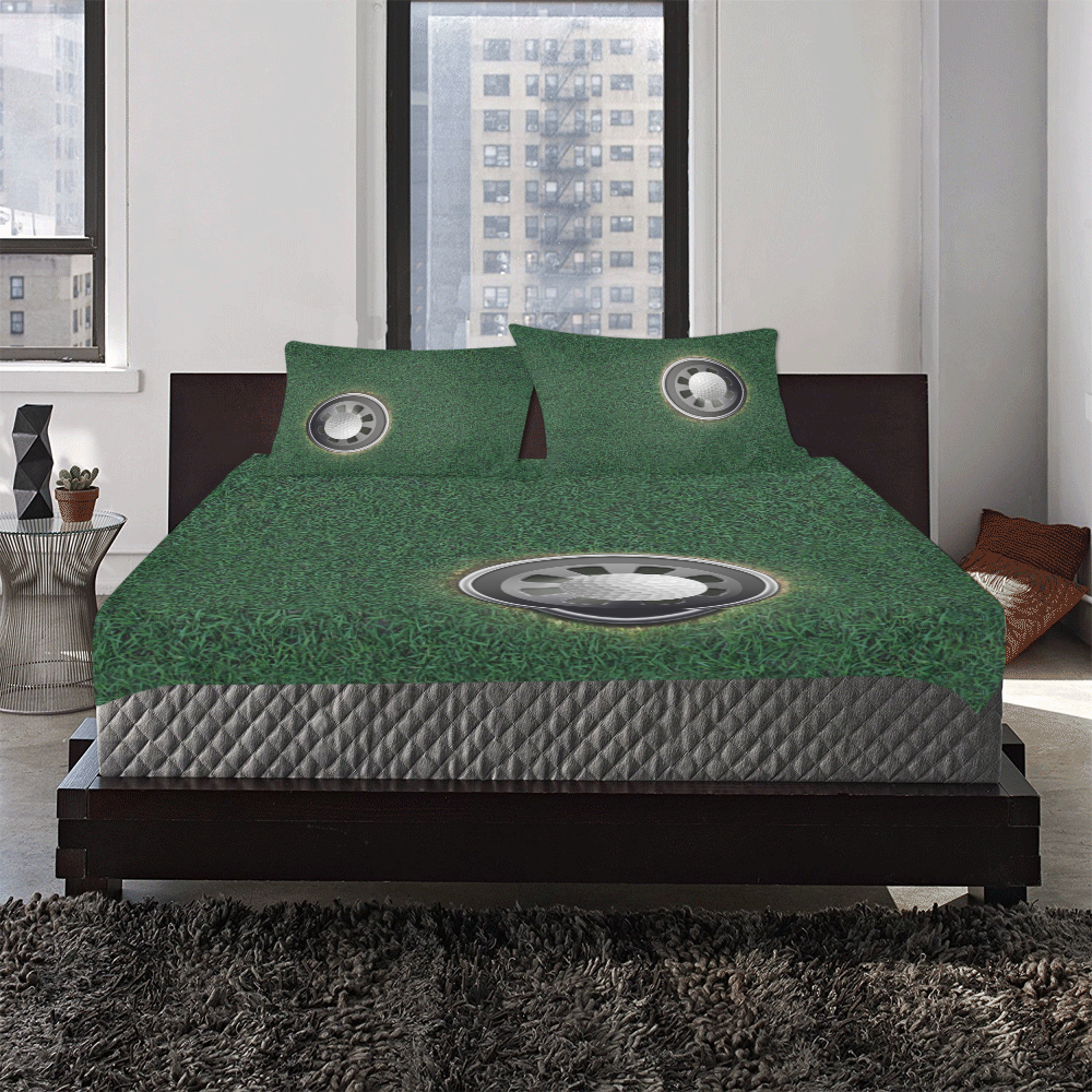 Hole in One Golf Cup and Ball 3-Piece Bedding Set