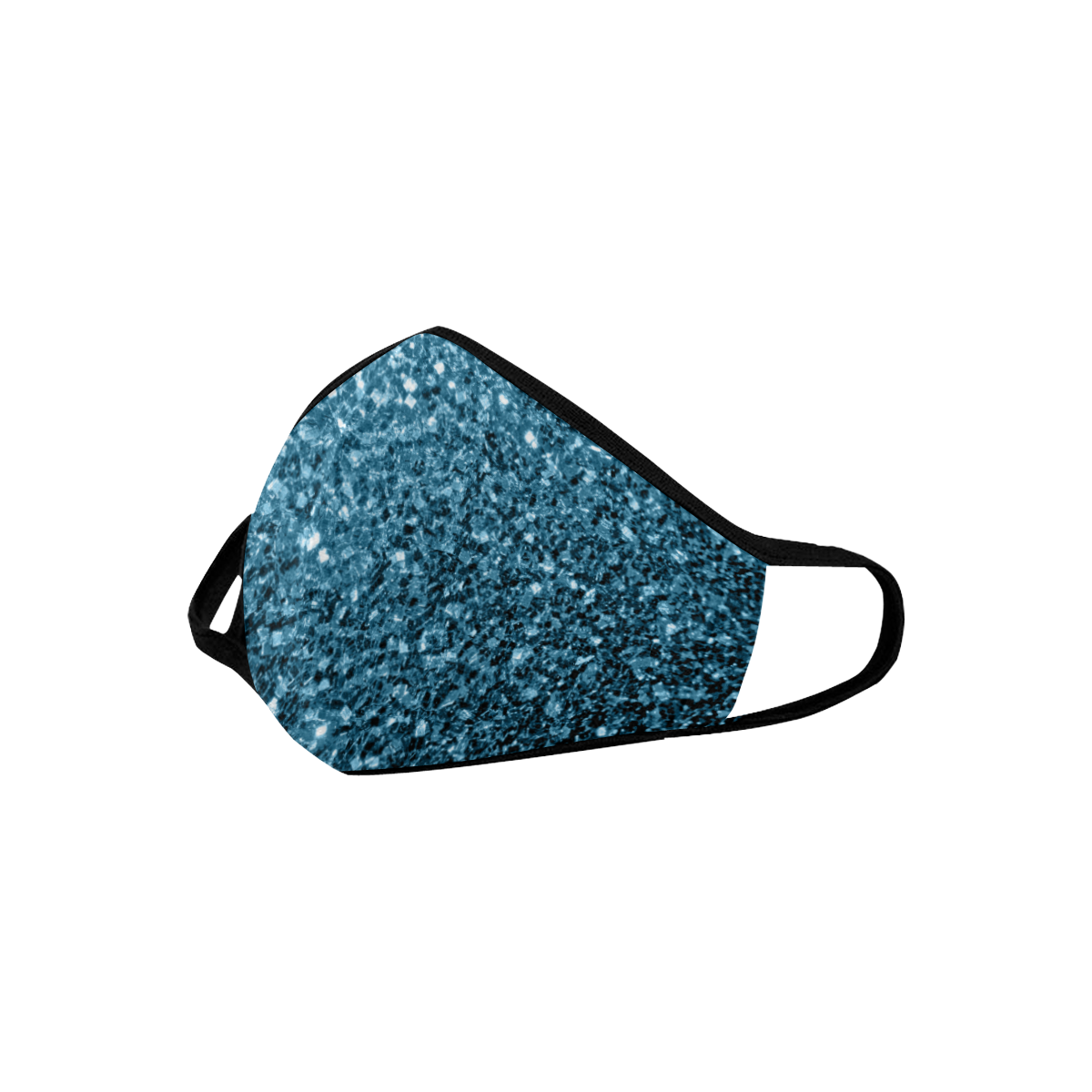 Beautiful Baby blue glitter sparkles Mouth Mask