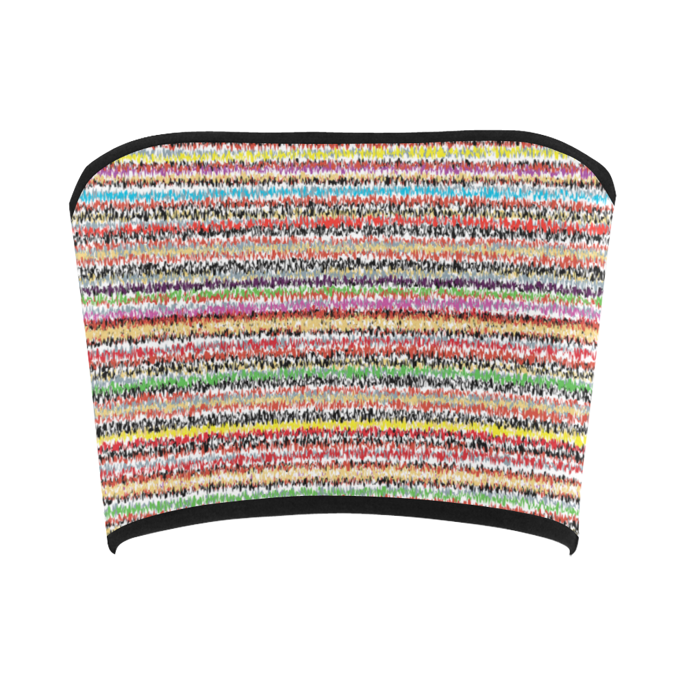 Patterns of colorful lines Bandeau Top