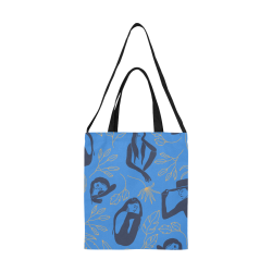 Boho Blue Tote All Over Print Canvas Tote Bag/Medium (Model 1698)