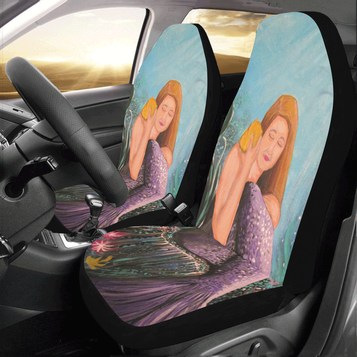 Mermaid Under The Sea Car Seat Covers (Set of 2)