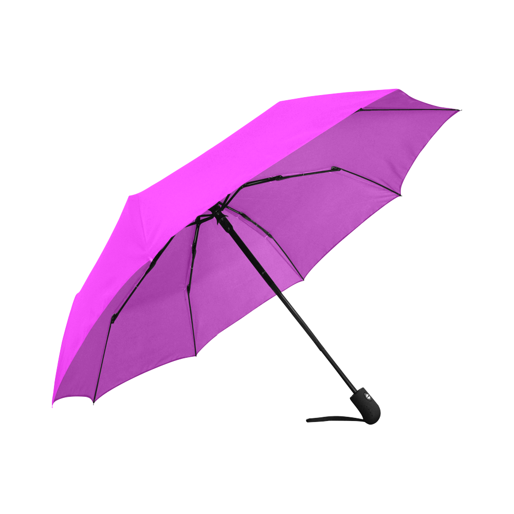 Bright Neon Pink Auto-Foldable Umbrella (Model U04)