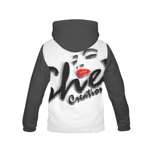 3d red logo All Over Print Hoodie for Women (USA Size) (Model H13)