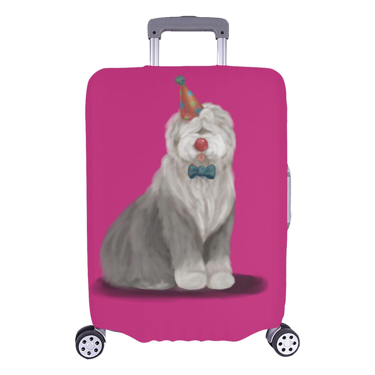 circus ball_transparent_v3 Luggage Cover/Large 26"-28"