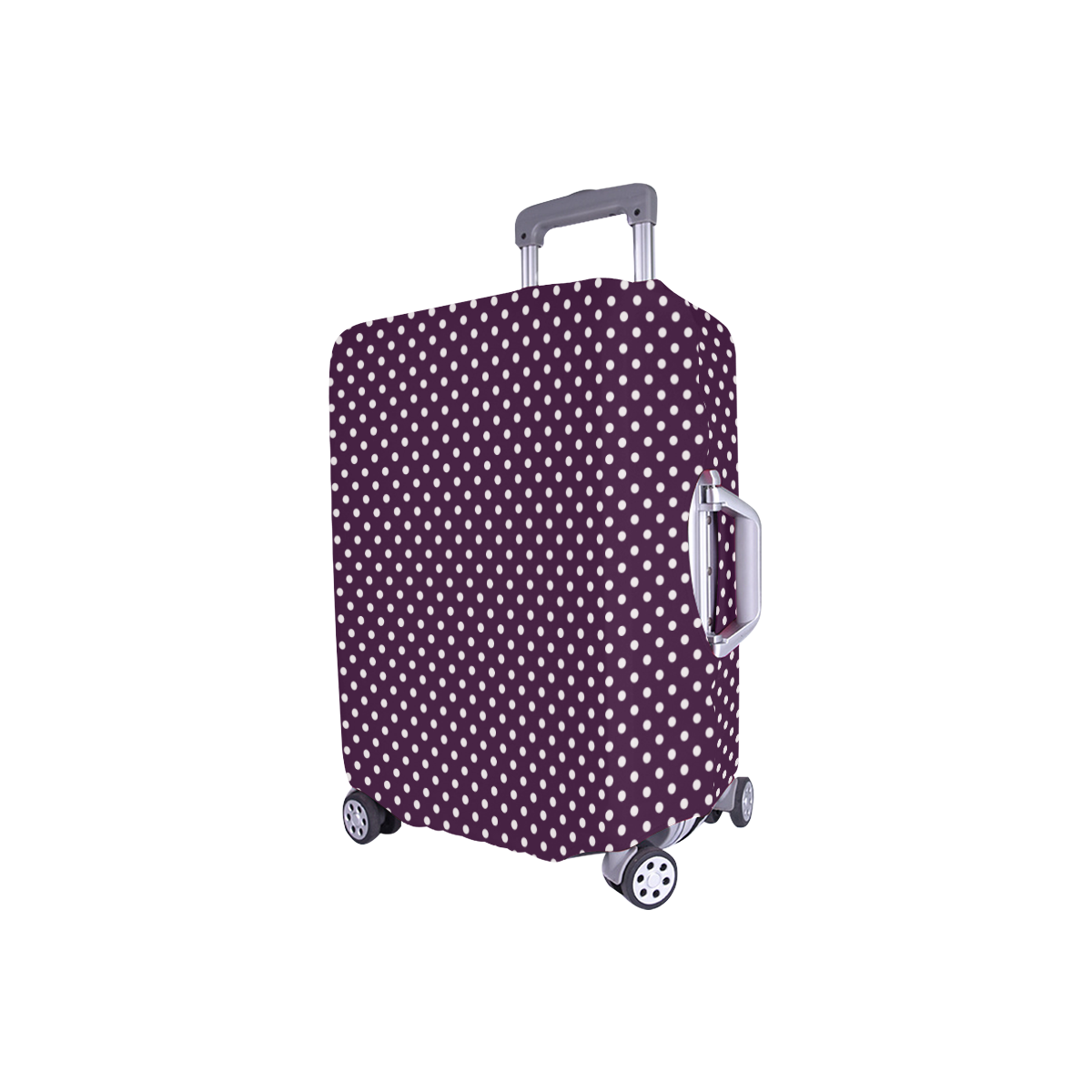 Burgundy polka dots Luggage Cover/Small 18"-21"