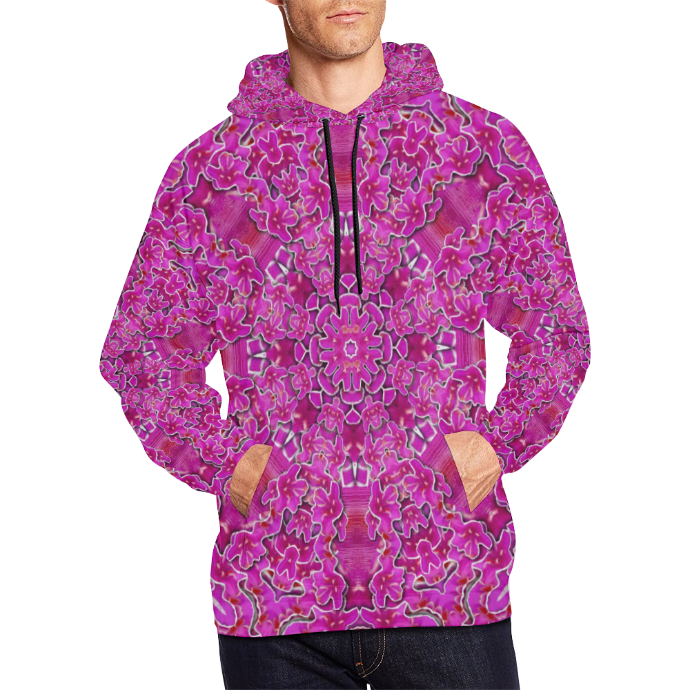 flowering and blooming to bring happiness All Over Print Hoodie for Men/Large Size (USA Size) (Model H13)