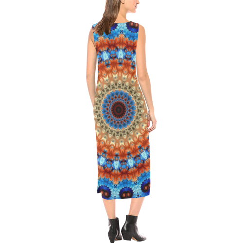 Kaleidoscope Phaedra Sleeveless Open Fork Long Dress (Model D08)