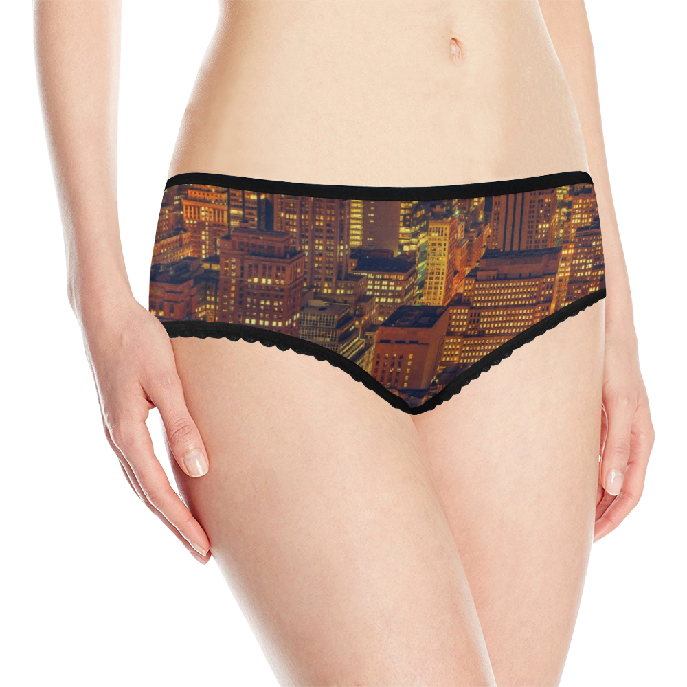 NYC LARGE Women's All Over Print Classic Briefs (Model L13)