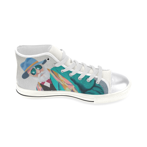 Sabush White Women's Classic High Top Canvas Shoes (Model 017)