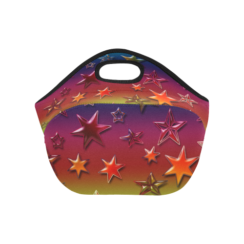 Rainbow Stars Neoprene Lunch Bag/Small (Model 1669)