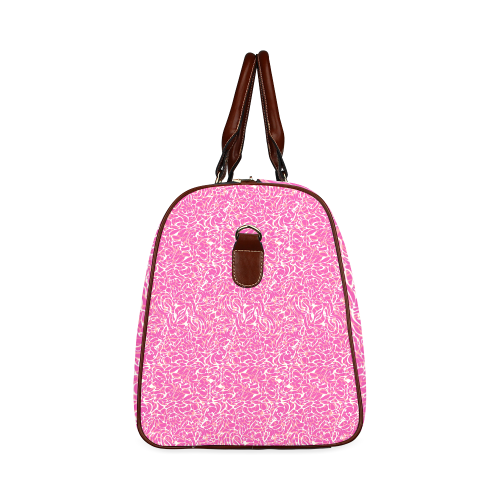 Pink Abstract Pattern Waterproof Travel Bag/Small (Model 1639)