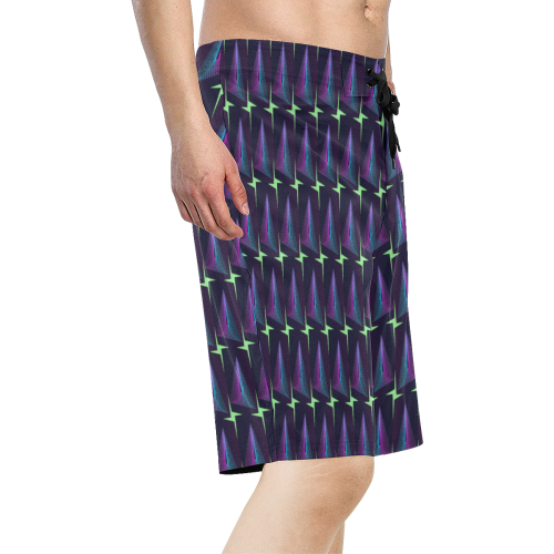 Graphic illusion Men's All Over Print Board Shorts (Model L16)