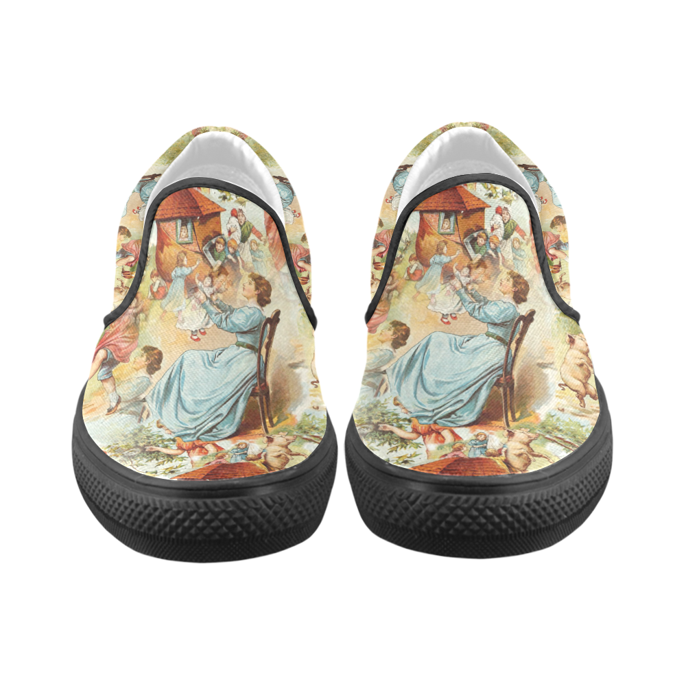 13st Women's Unusual Slip-on Canvas Shoes (Model 019)