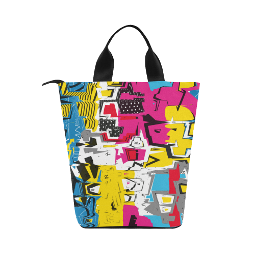 Distorted shapes Nylon Lunch Tote Bag (Model 1670)