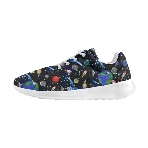 Galaxy Universe - Planets, Stars, Comets, Rockets Women's Athletic Shoes (Model 0200)