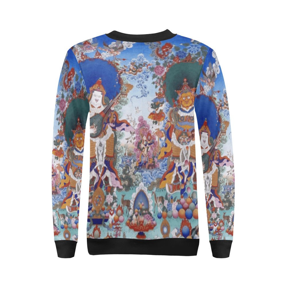 Four Heavenly Kings, by Ivan Venerucci Italian Style All Over Print Crewneck Sweatshirt for Women (Model H18)