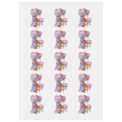 Sugar Skull Koi Fish Personalized Temporary Tattoo (15 Pieces)