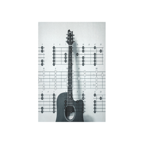 Guitar Chords Cotton Linen Wall Tapestry 40"x 60"