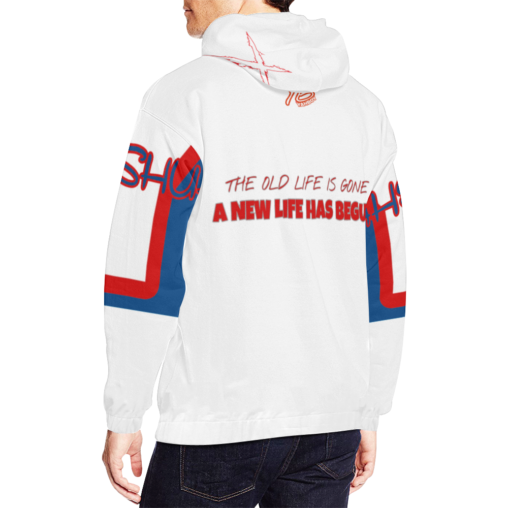 Saved Transformed Hoodie navy white All Over Print Hoodie for Men (USA Size) (Model H13)