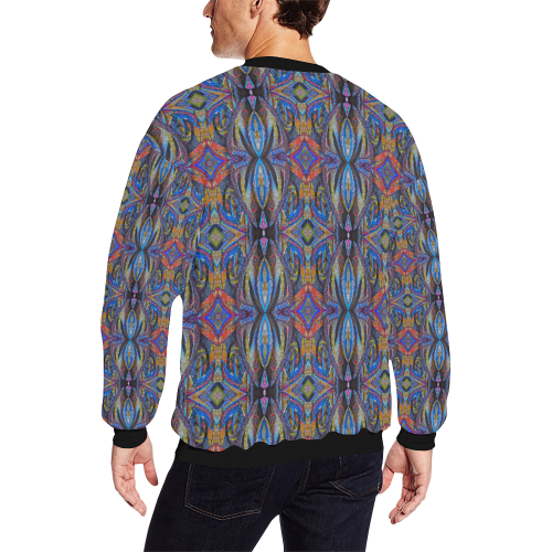 abstracted patterns 1c All Over Print Crewneck Sweatshirt for Men/Large (Model H18)