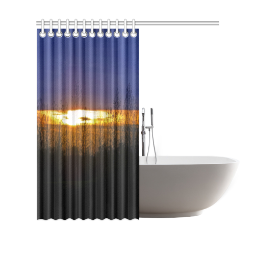 sunset in trees Shower Curtain 69"x70"
