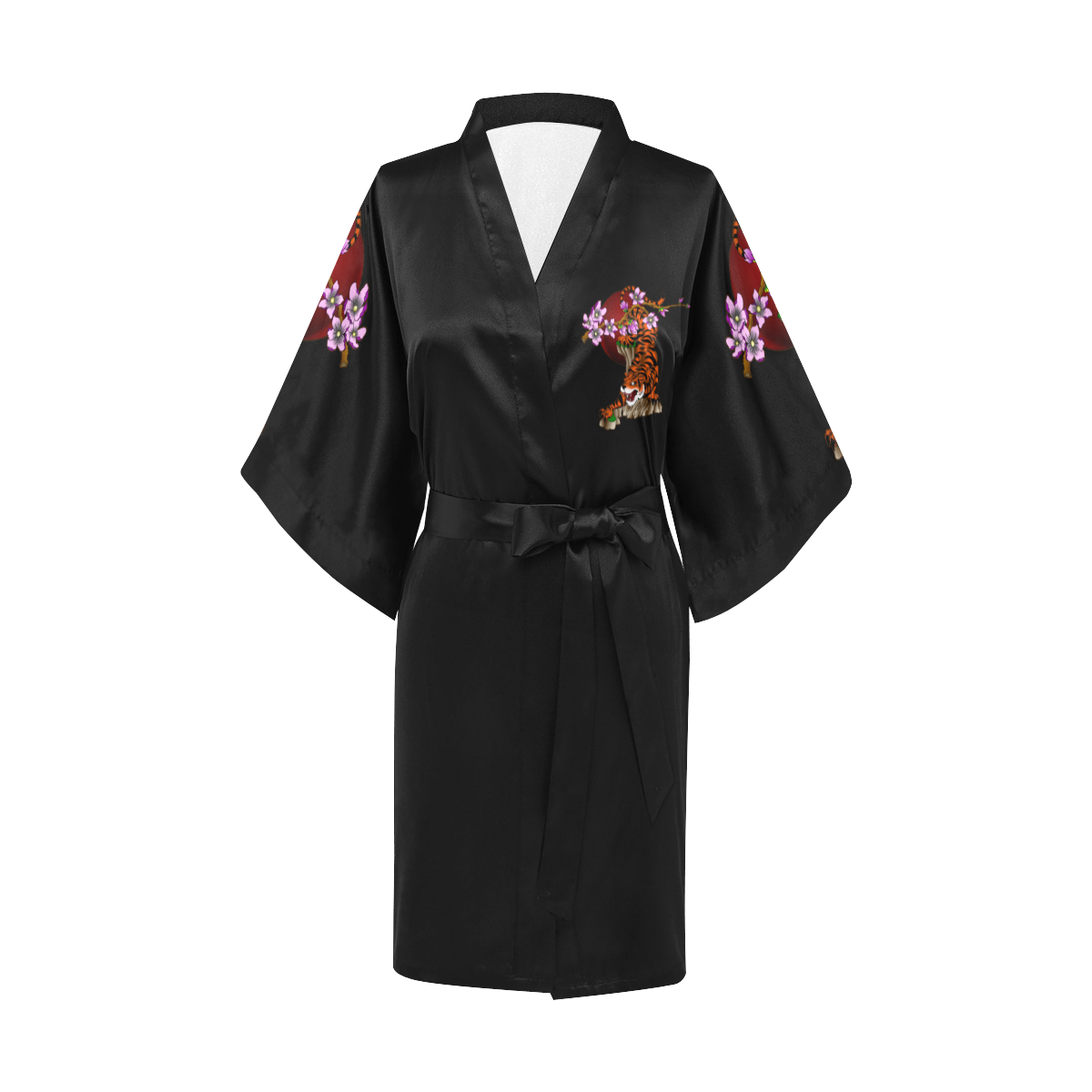 Tiger with cherry  blossom ss Kimono Robe
