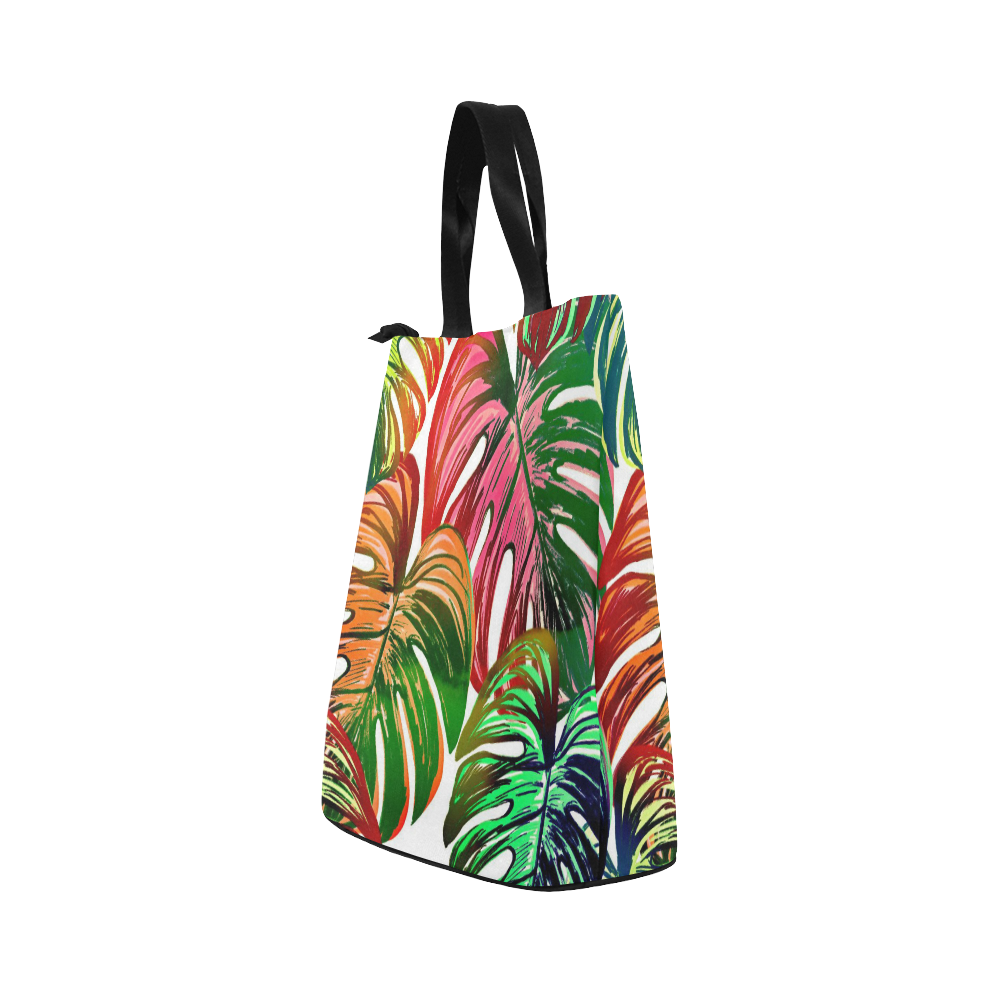Pretty Leaves D by JamColors Nylon Lunch Tote Bag (Model 1670)