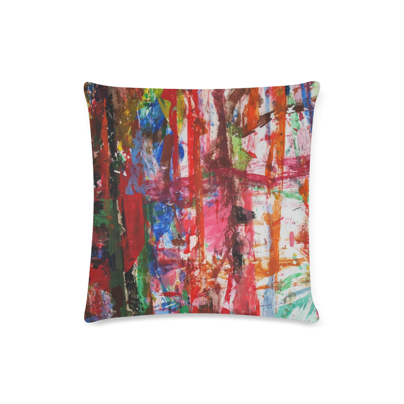 Paint on a white background Custom Zippered Pillow Case 16"x16"(Twin Sides)