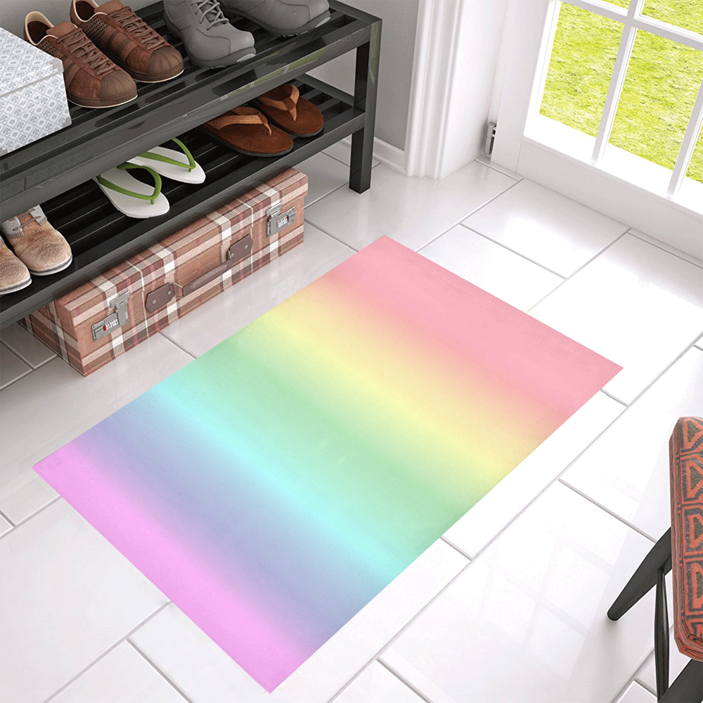 Pastel Rainbow Azalea Doormat 30" x 18" (Sponge Material)