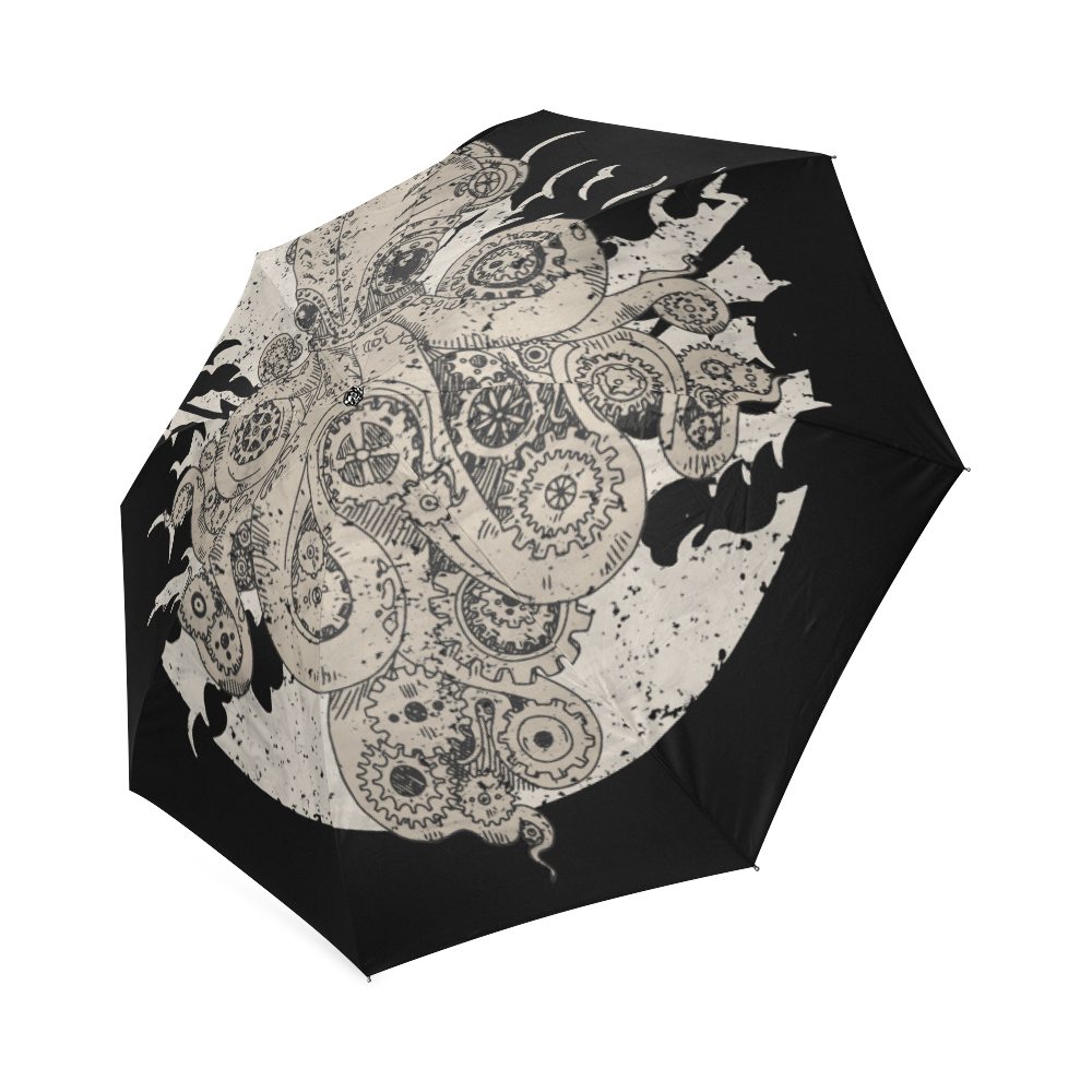 Retro Futurism Steampunk Adventure Octopus 4 Foldable Umbrella (Model U01)