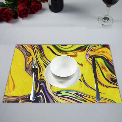 Yellow marble Placemat 14’’ x 19’’ (Set of 4)