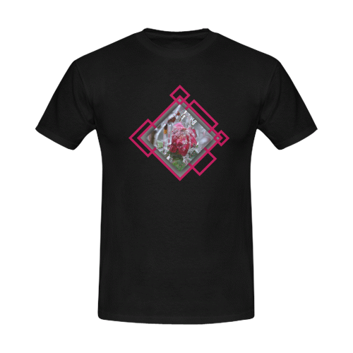 Ice Rose black Men's T-Shirt in USA Size (Front Printing Only)