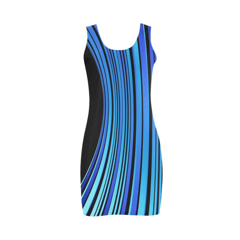 blue stripes Medea Vest Dress (Model D06)