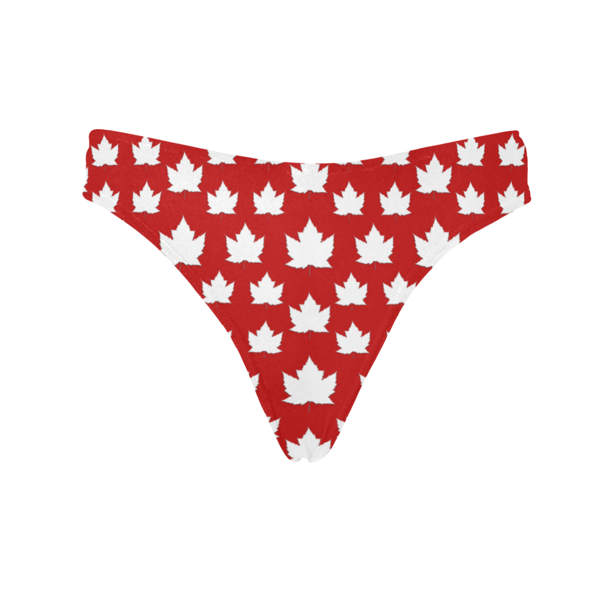 Cute Canada Panties Canada Maple Leaf Thong Underwear Women's All Over Print Thongs (Model L30)
