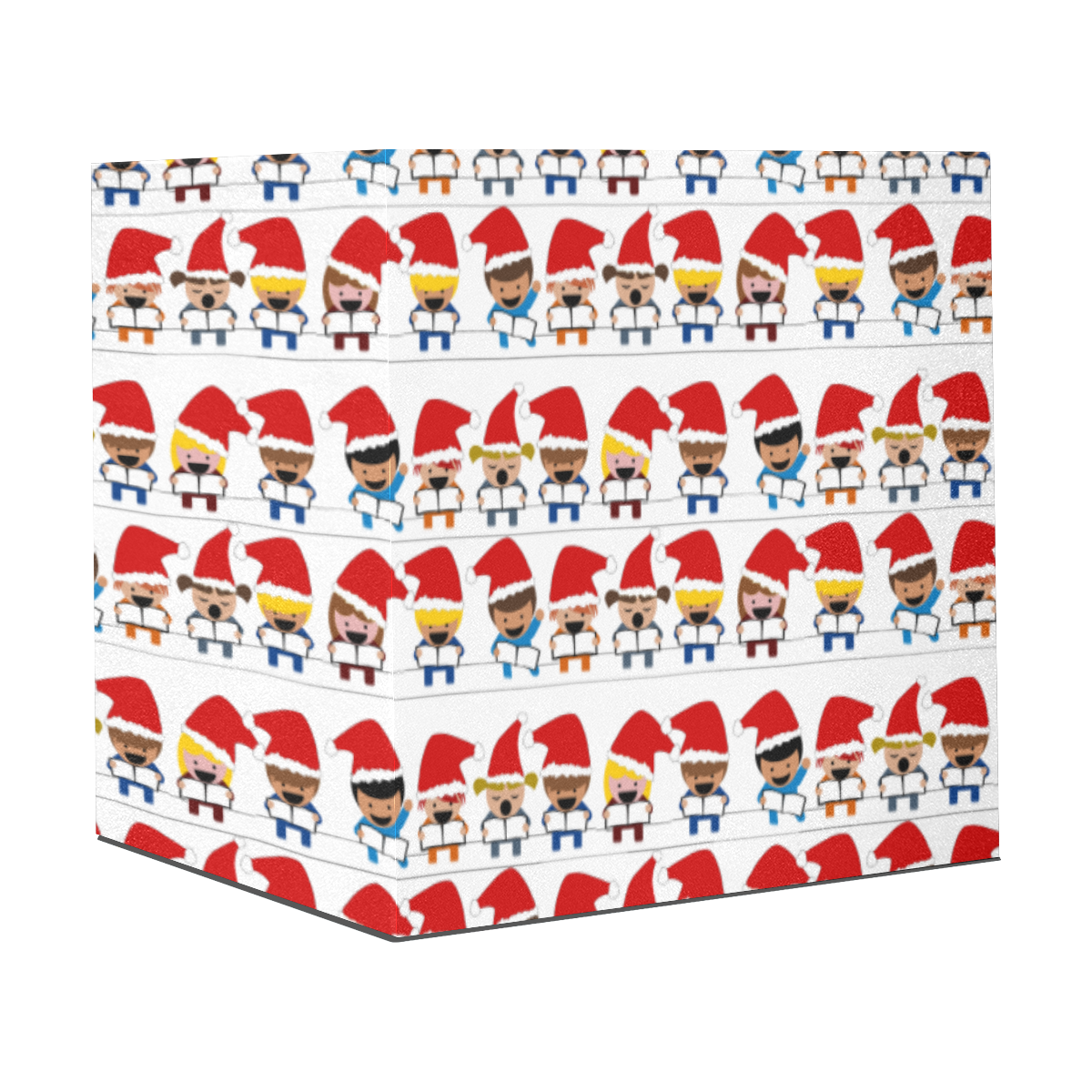 Christmas Carol Singers on White Gift Wrapping Paper 58"x 23" (1 Roll)