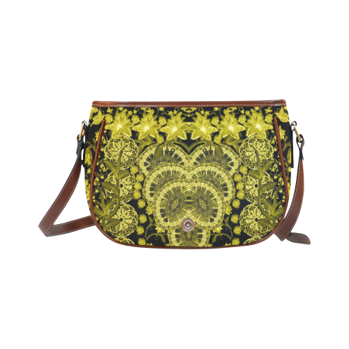 indian flowers 16 Saddle Bag/Small (Model 1649) Full Customization