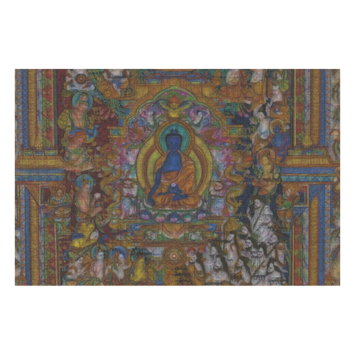 Awesome Thanka With The Holy Medicine Buddha 1000-Piece Wooden Photo Puzzles