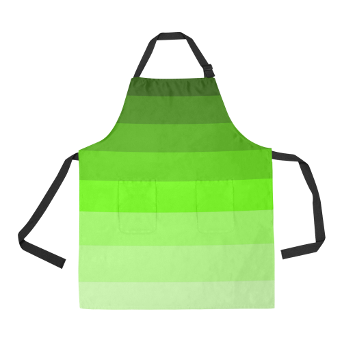 Green stripes All Over Print Apron