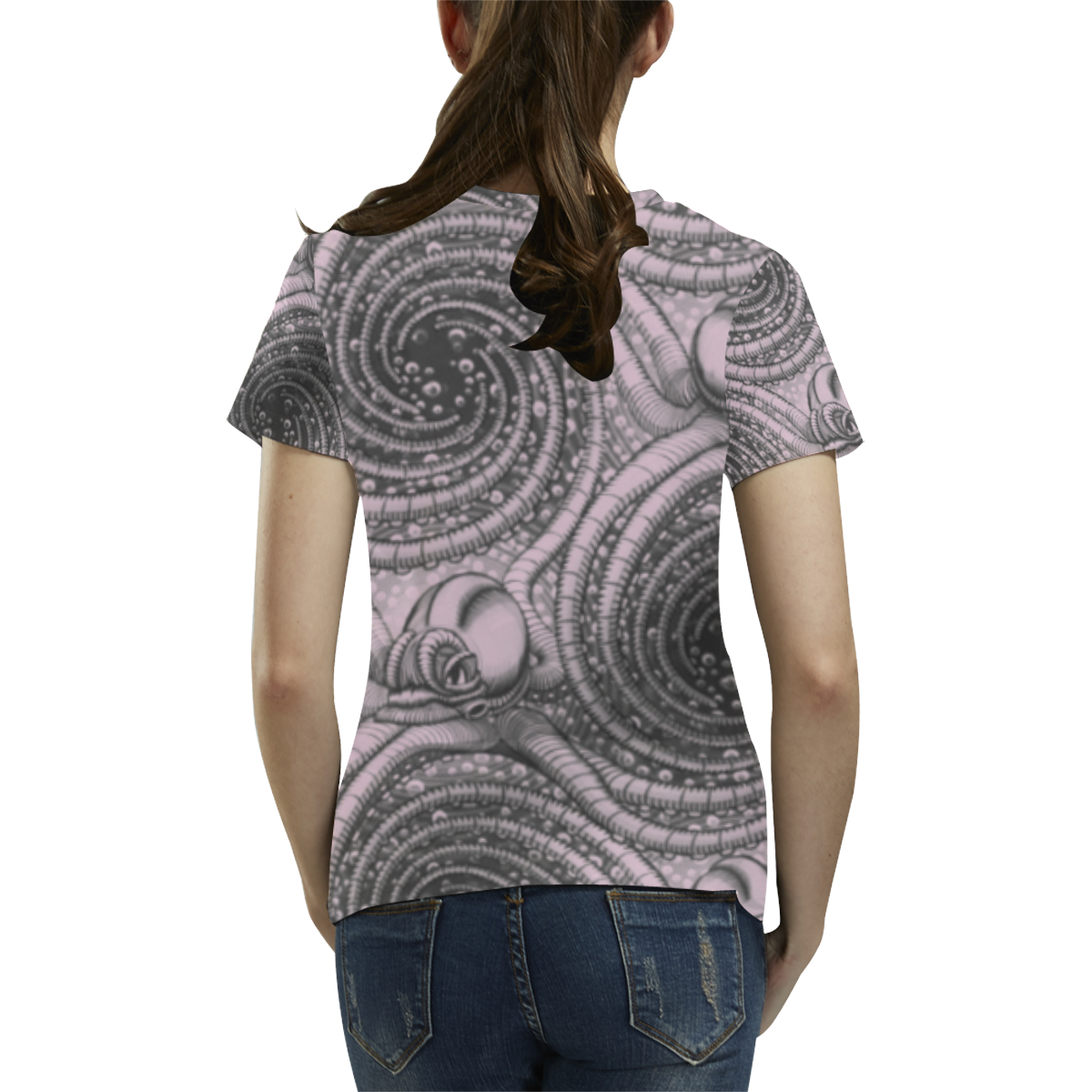 bb 888 All Over Print T-Shirt for Women (USA Size) (Model T40)